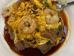 滑牛蝦仁雙拼蛋飯-旺记冰室(九龙中心大厦店)