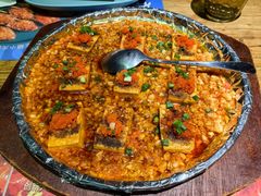 铁板鱼籽爆浆豆腐-馋嘴猫北京食堂·烤鸭·宵夜(亚运村店)