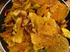 铁板实蛋土豆片-东北小板凳地摊烧烤(泰来街店)