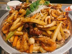 干锅排骨虾-蓉幸会川菜(苏宁广场店)