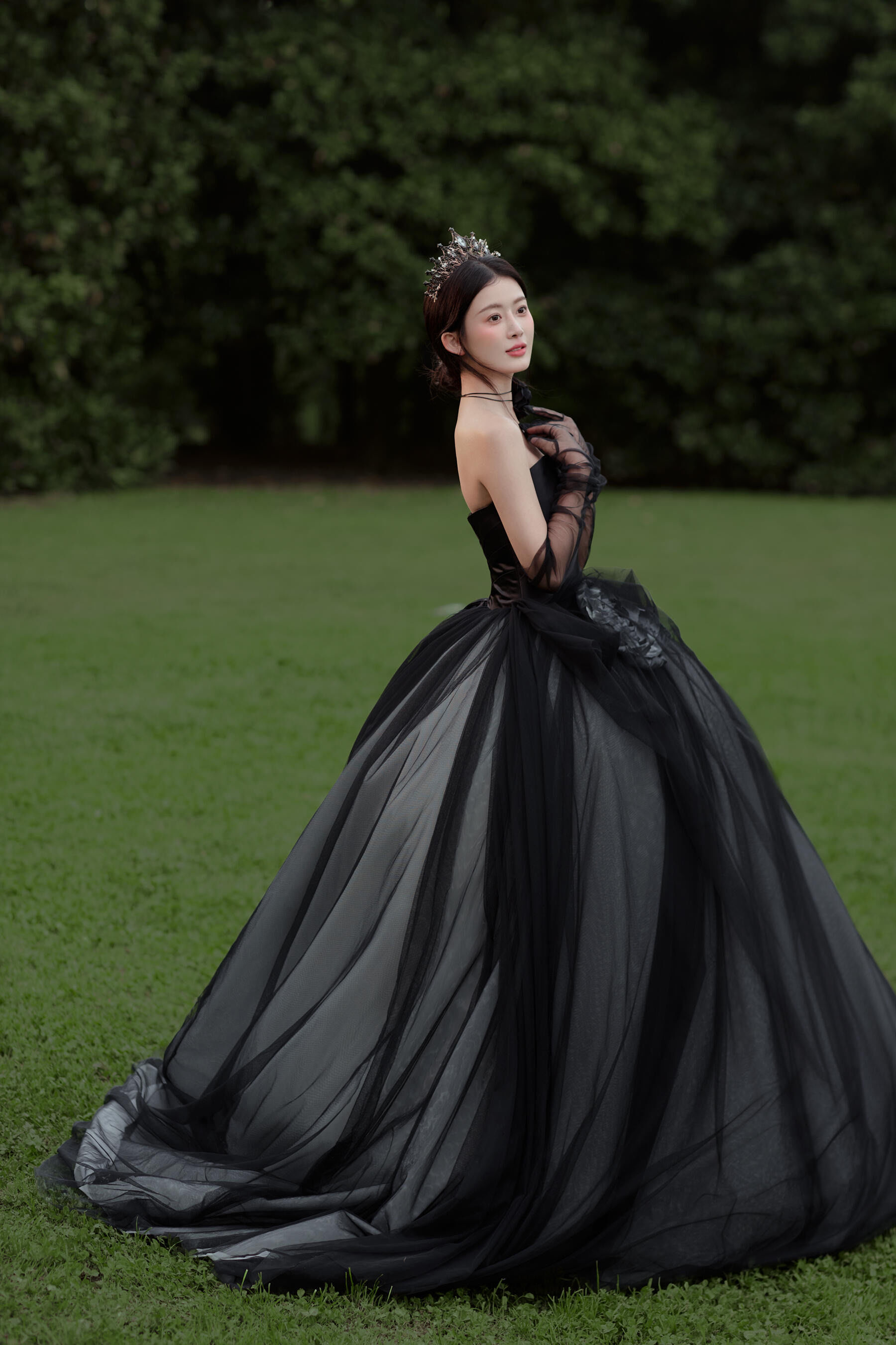 浪漫满分婚纱照#婚纱照 #黑纱婚纱照