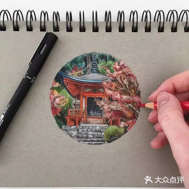 没想到彩铅画风景也能有这样效果!