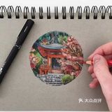 没想到彩铅画风景也能有这样效果！