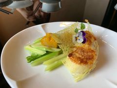 芦笋野菌煎元贝-上海苏宁宝丽嘉酒店·嘉府壹号中餐厅