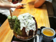 抹茶生乳かき氷-WONDER ICE 萬得冰田(建設路总店)