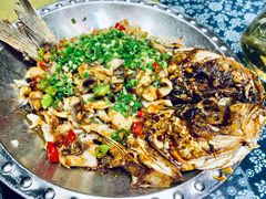 金牌平锅鱼-竹中驿农家餐馆