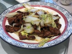 牛肉炒奶白菜-宣化宾馆餐饮部