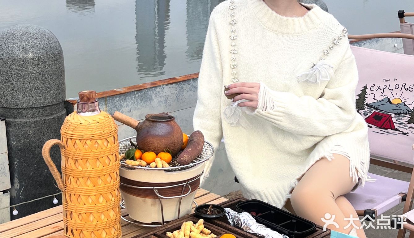 听说这家江景餐厅 出了一个围炉煮茶下午茶tc🫖