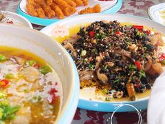 豆豉鲟鱼肉片-源泉冷水鱼庄(小鱼洞店)
