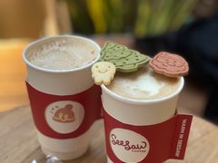 姜饼人丝绒拿铁-Seesaw Coffee(上海太阳宫K46店)