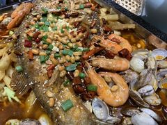 -东来菜馆•手抓海鲜家常菜•海鲜锅贴(鸽子窝店)