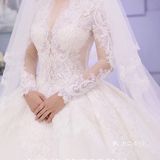 北京婚纱 复古蕾丝婚纱 女王主纱～