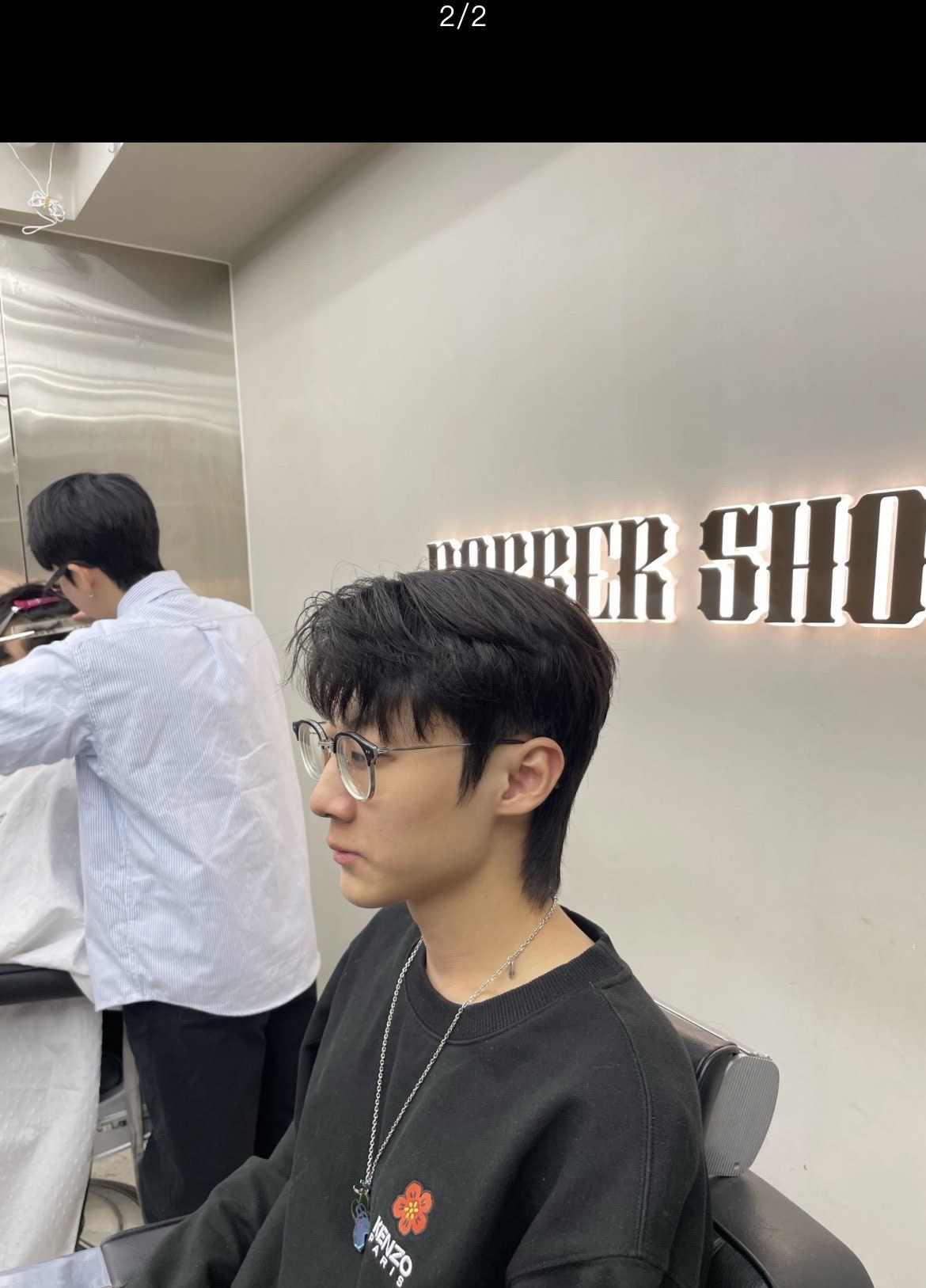 三七分狼尾发型