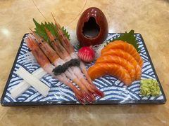 甜虾、挪威三文鱼刺身双品-桃屋日本料理(清华科技园店)