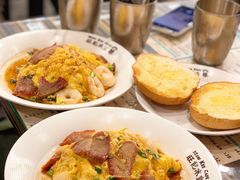 虾仁叉烧双拼滑蛋饭-旺记冰室(九龙中心大厦店)