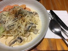 芝士蘑菇鲜虾意大利面-BE BRIGHT KITCHEN(正佳广场店)