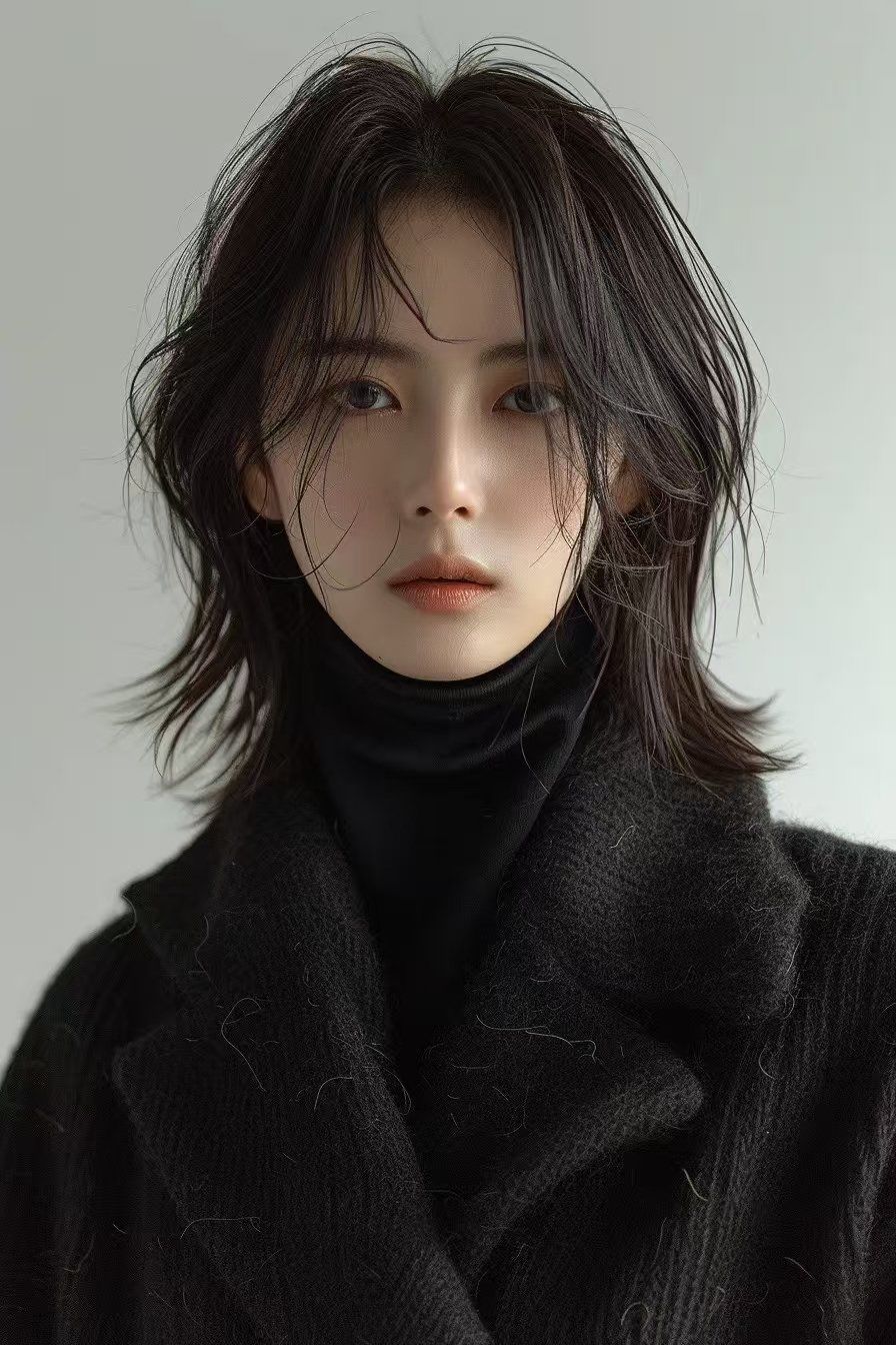 潮流女生酷感中发