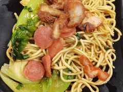 叉烧干捞扁实面-明叔捞面