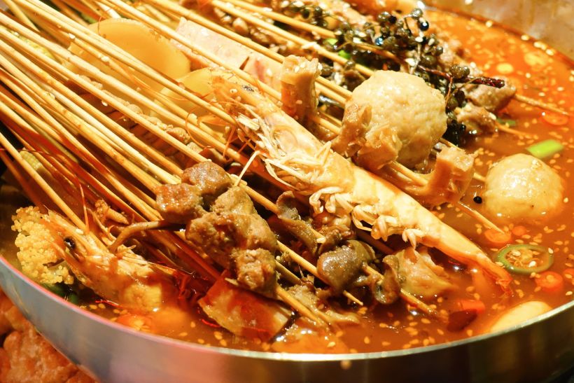 排队是常态的超级网红串串付小姐