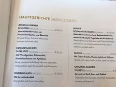 菜单-Cafe Sacher(WIEN)