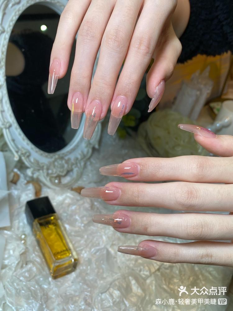 仙女必做绝美藕荷色冰透美甲高级又温柔