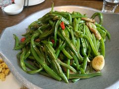 干锅长扁豆-双合园·海鲜水饺青岛菜(万佳广场店)
