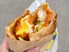-小红车炸蛋葱油饼