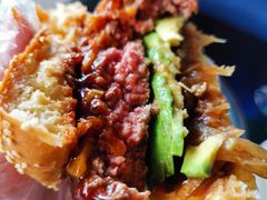 蘑菇味狠浓牛肉汉堡-bluefrog蓝蛙(皇庭广场店)