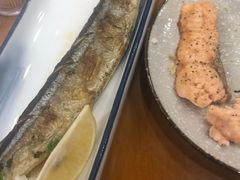 烤秋刀鱼单点-银子铁板烧料理自助餐(人民广场店)