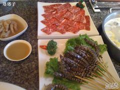 九节虾&nbsp;雪花牛肉-辉哥火锅(虹桥路店)