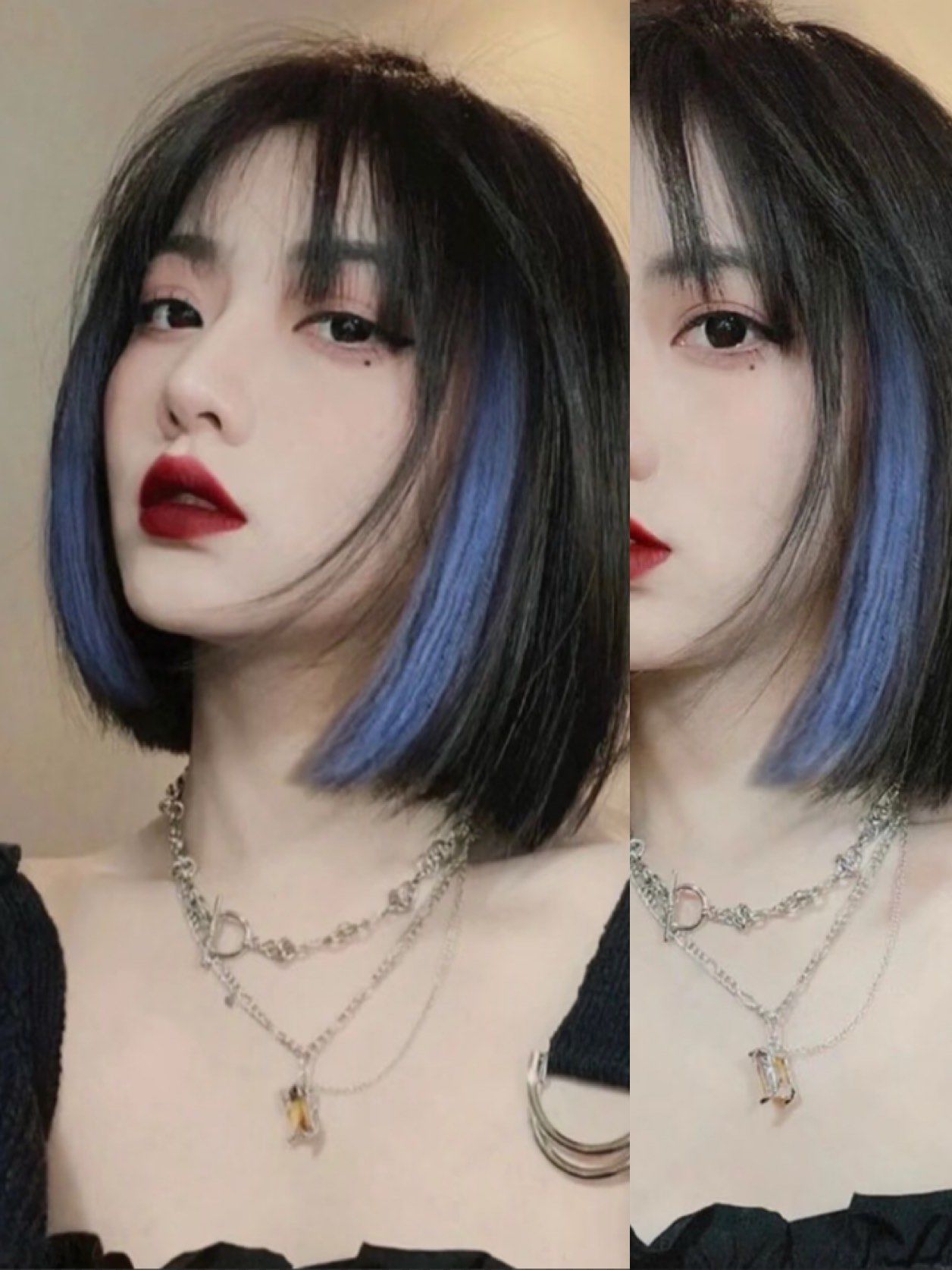 短发挂耳染