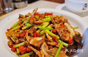Pork Collar and Intestine Stir-fry