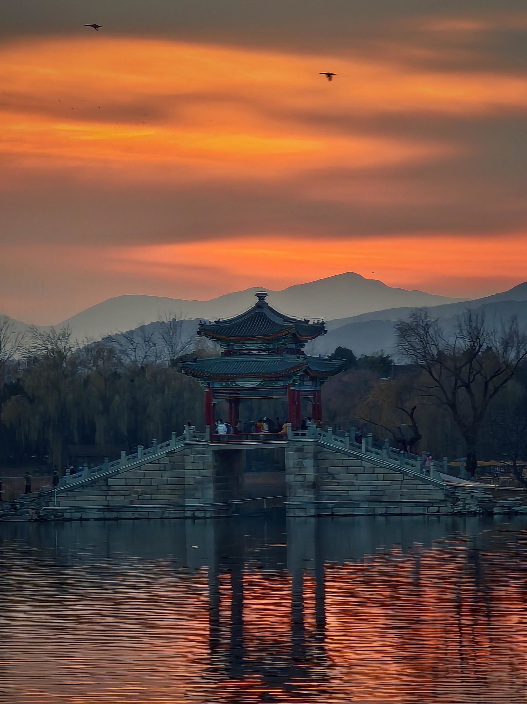 11.30颐和园日落练桥~何其浪漫!