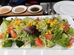 有机田园果蔬沙拉配油醋汁-花园饭店-西餐厅