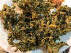 炸花椒芽-姥家大锅台水库渔家