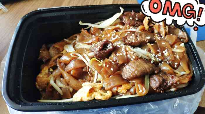 人 「干炒牛河」味道不错但是湿炒的更好吃,上班时候叫的外卖感觉