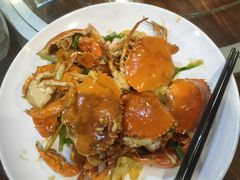 姜葱炒海蟹-竹林农庄