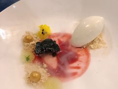 花椒冰淇淋配黑芝麻糕-鱼桥巷·美学川菜