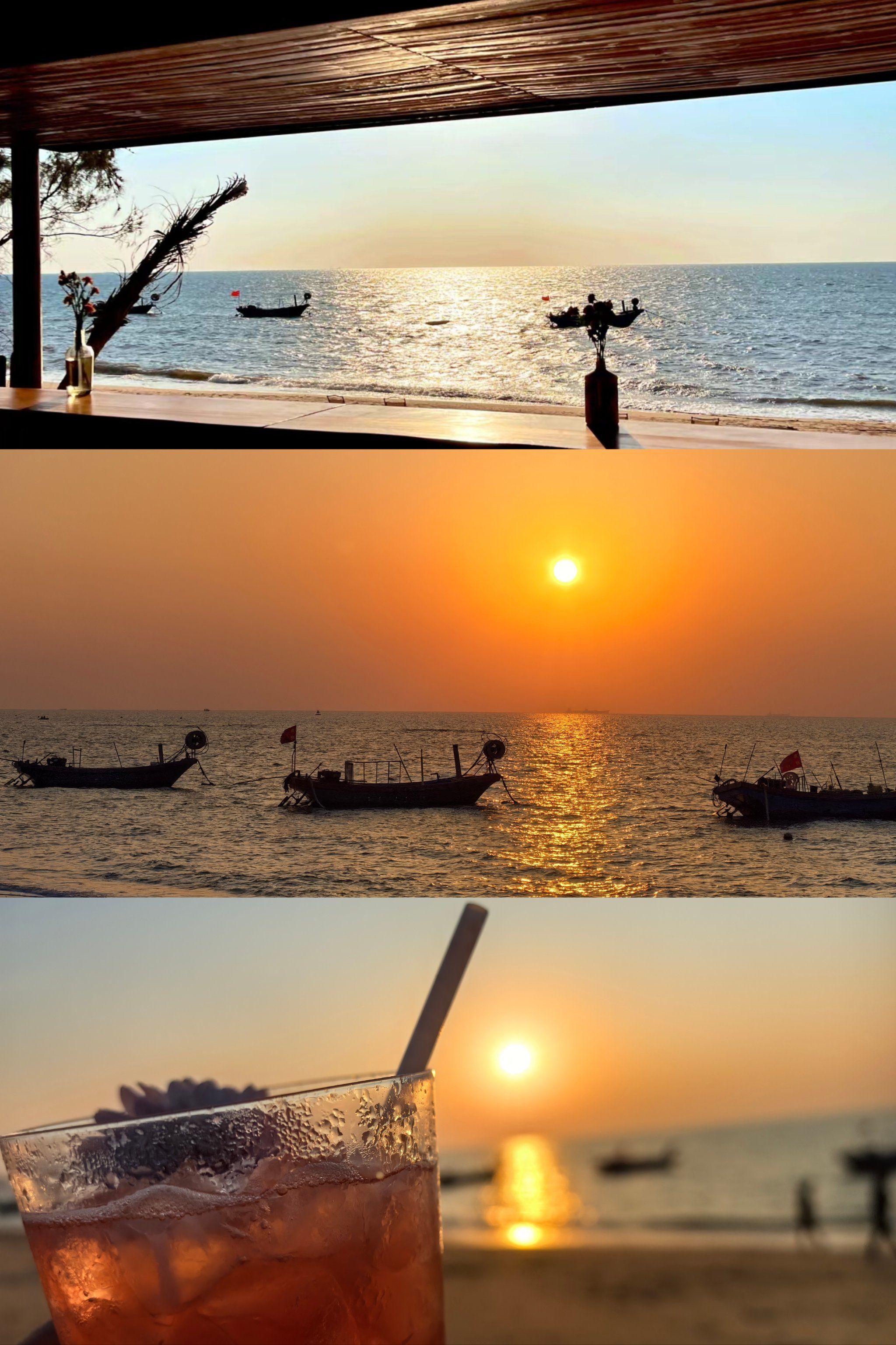 大海日落,温柔了岁月