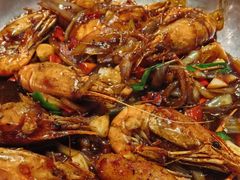 黑胡椒芝士年糕虾-新白鹿餐厅(龙游路总店·杭帮菜名店)