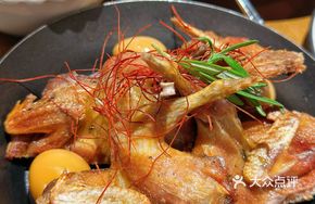 Herb-Marinated Roasted Quail with Quail Eggs