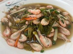 咸菜蒸白虾-老白酒农家菜馆