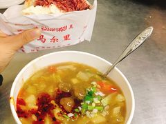 腊牛肉夹馍-清真马乐贝腊牛肉蛋黄菜夹馍(马蓉洒金桥店)