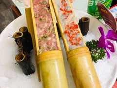 鱼籽虾滑拼贡菜猪肉滑-谭鸭血老火锅(龙湖宝山天街店)