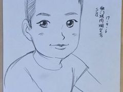 给客人画的卡通画-獨門烤肉(开发区店)