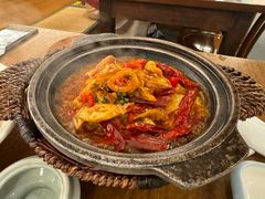 干锅香辣肥肠-乔街深夜食堂·台州菜·高压锅生蚝(杭州总店)