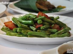 豇豆炒腊肉-老洋房花园饭店(绍兴路店)