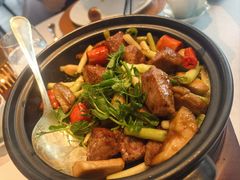 椒麻黑蒜炒和牛粒-悦轩中餐厅·高空江景·杭州柏悦酒店
