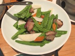 荷兰豆山药炒酱肉-7017浙菜•建德味(中财店)