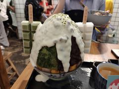抹茶生乳かき氷-WONDER ICE 萬得冰田(建設路总店)